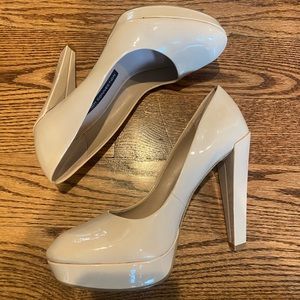 French Connection nude patent leather pumps, Women’s 7.5